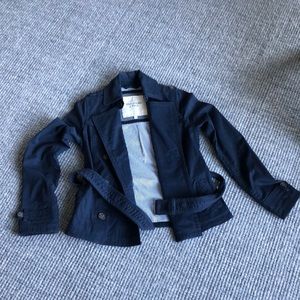 Abercrombie and Fitch women’s navy rain coat small